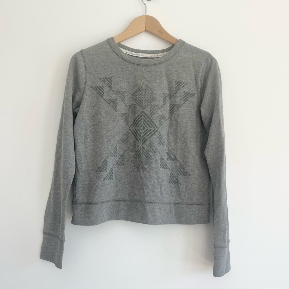 Toms Target Southwest Print Gray Sweatshirt Cropped Women’s Medium